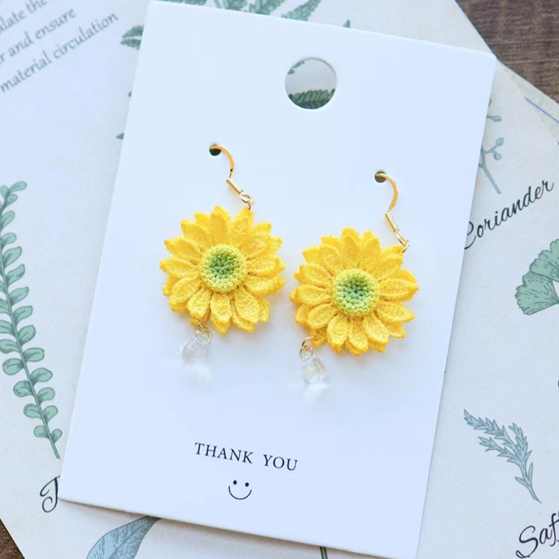 Handmade Crochet Earrings - Flower Design | Unique and Stylish Accessories